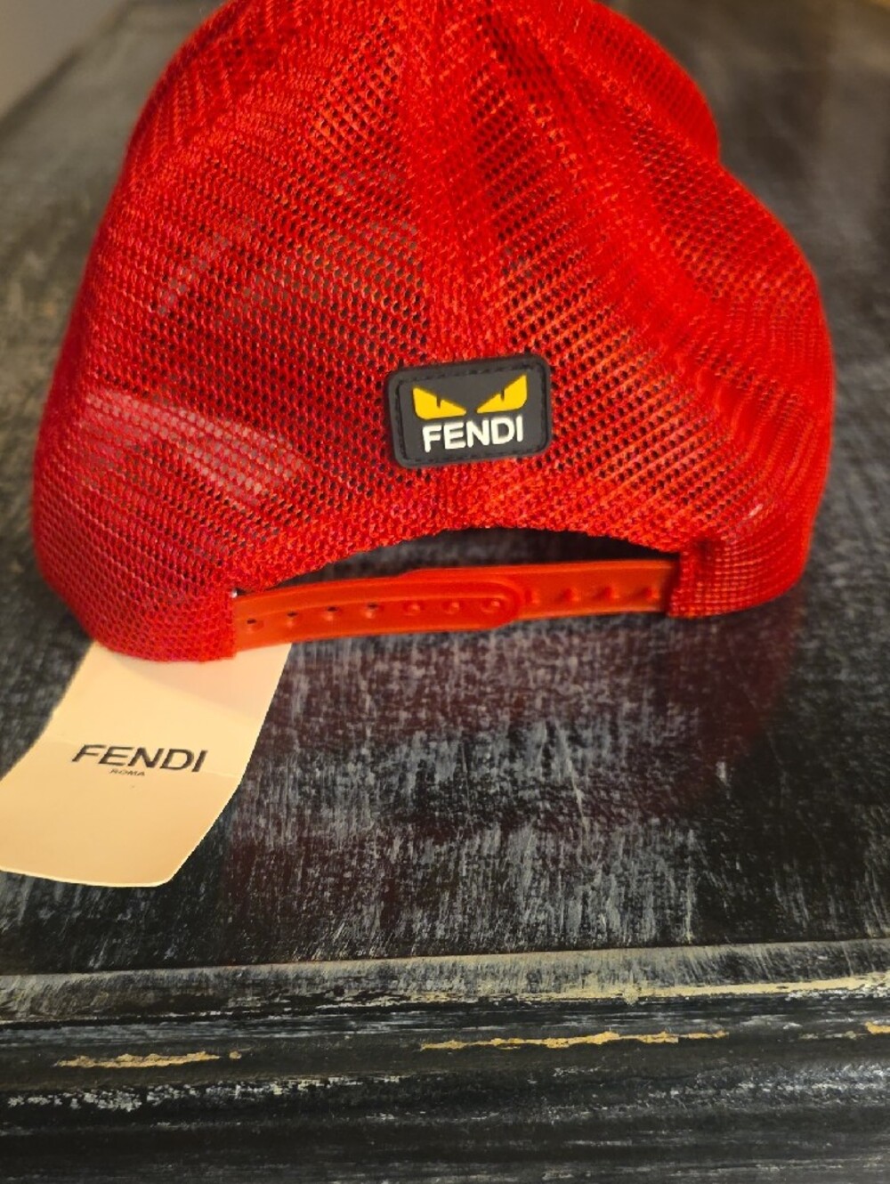 Fendi Red Mesh Baseball Cap - Picture 2 of 3